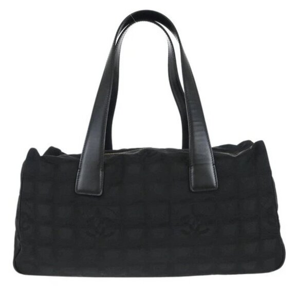 CHANEL Handbags - Chanel Black Jacquard Nylon Travel Line Handbag